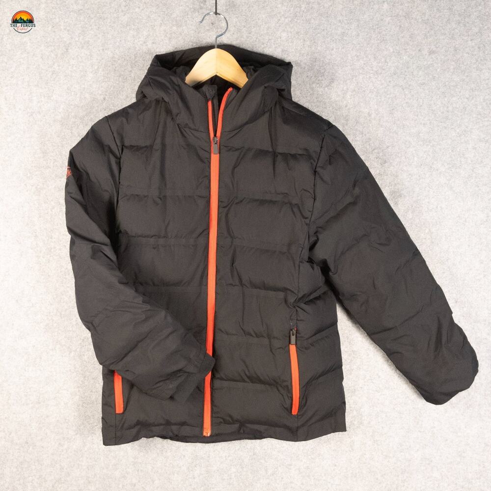 Pacific Trail Puffer Jacket Black Long Sleeve Pocket Full-Zip Boys Medium 10/12